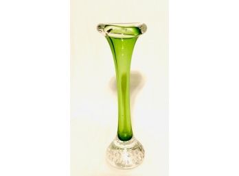 Vintage Aseda Glasbruk Style Scandinavian Glass Bone Vase