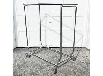 A Large Solid Metal Double Hanging Rack