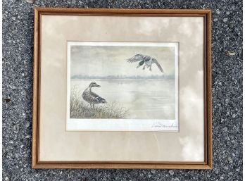 A Framed Vintage Pastel, Signed