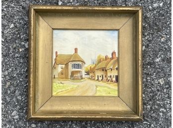 A Framed Miniature Oil On Board