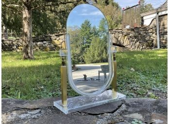 A Vintage Lucite Vanity Mirror