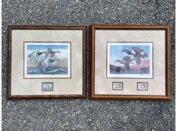 Artist Proof Lithographs And Corresponding Commemorative Stamps - Waterfowl Themed