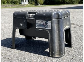 A Plastic Storage Step Stool