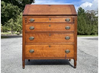 A 19th Century Maple Federal Secretary Desk