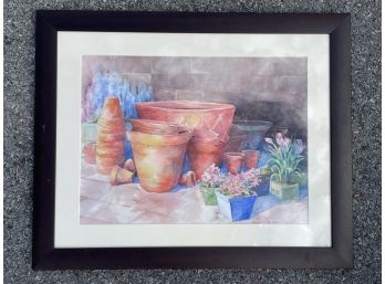 A Vintage Watercolor, Signed Nancy Davis, Dated 1995