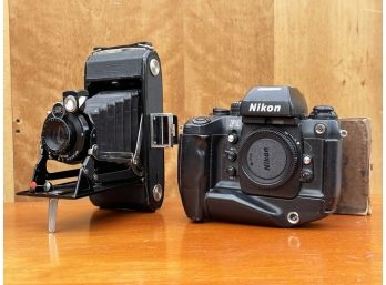 Cameras Old And New- Including Notable Vintage Zeiss Ikon Ikomat 520/16