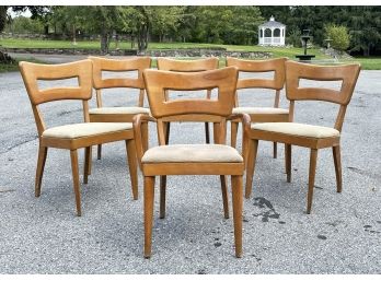 A Set Of 6 Vintage Modern Maple 'Dogbone' Dining Chairs By Heywood Wakefield