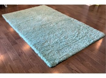 Large Pottery Barn Teen Shag Rug ~ 5 X 8 ~Turquoise