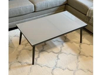 Metal &  Frosted Glass Coffee Table ~