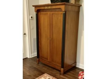 Cabinet  W/Decorative Black Columns