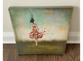 Flower Girl On Canvas