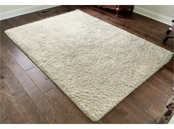 Eyelash Shag Cream Rug ~ 5 X 7 ~