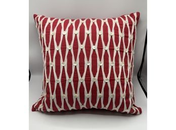 Beautiful Red Velvet ButtonThrow Pillow ~ Duck Feathers ~