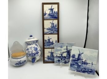 Blue Delft Framed Tiles & More