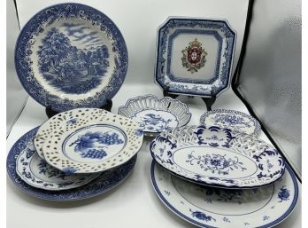 Blue & White Plate Lot