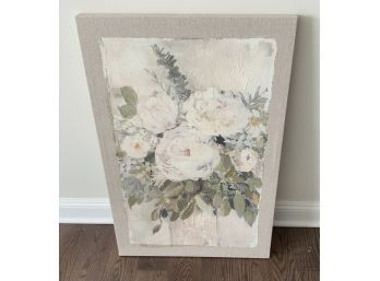 Floral  Painting On Fabric