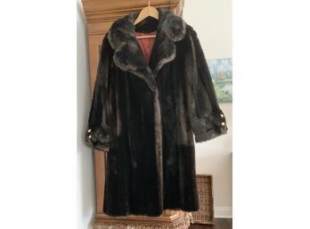 Gorgeous Tissavel France Simulation Fur Coat