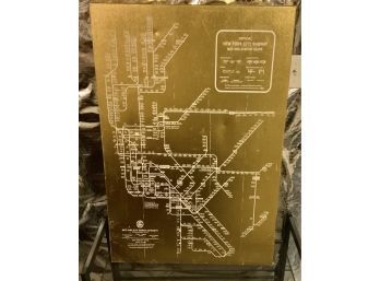 Framed On Canvas ~ Official New York City Subway Map & Station Guide ~