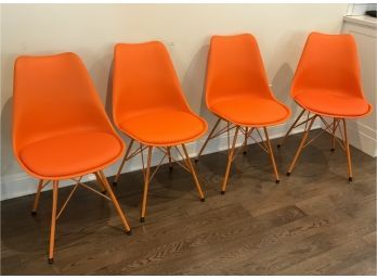 Set Of 4 Mid Century Style Dining Chairs