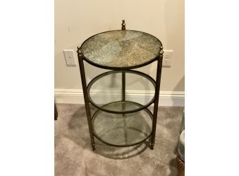 Side Table W/glass Mosaic Top