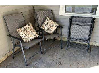 4 Folding Mesh Chairs