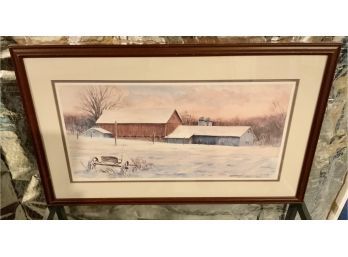 Pencil Signed & Numbered Print ~ John Holub ~ Winter Fields