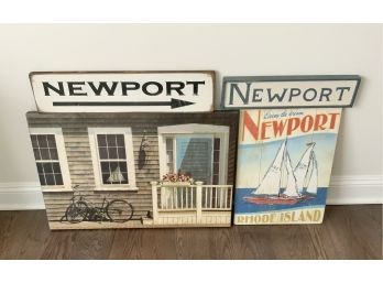 3 Newport Wall Plaques  & Picture