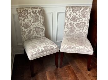 2 Pier One Rolled Top Parsons Chairs