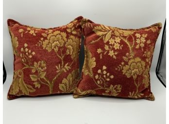 2 Small Pillows Balsam Filled Tapestry Pillows