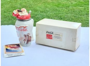 Vintage Coca Cola Limited Edition Santa Travel Refreshed #7777 Of 8000 Germany Beer Stein