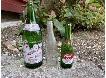 Vintage Soda Bottle Lot / Virginia Dare / Dr. Pepper  Cott Beverage