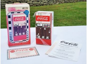 1996 Enesco / Coca Cola Musical Collectible Vending Machine Bank-I'd Like To Buy The World A Coke W/ COA