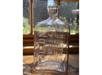 Antique Hand Blown Embalming Bottle Embossed-Champion Embalming Fluid The Champion Co. Springfield Ohio-Lot 2