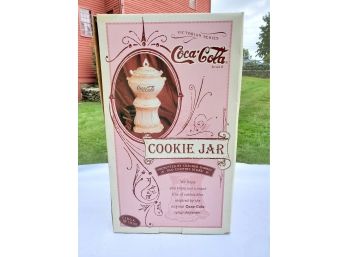 New Coca Cola Victorian Series Wheeling Pottery Cookie Jar Presented By Cracker Barrel