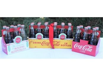 Vintage Unopened Case Of Holiday Hospitality Original 6.5oz. Coca-cola Bottles