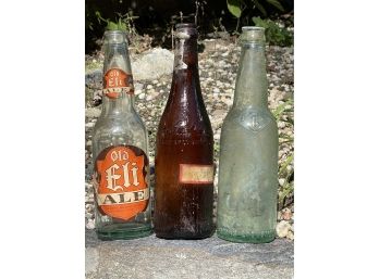 Antique Mixed Lot Of Bottles / Old Eli Pale Ale / David Stevenson Brewing Co.  Ruf-amber Soda Bottle