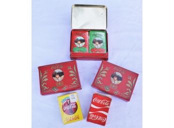 Vintage New Old Stock Coca Cola Playing Card Assortment