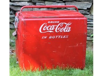 Awesome Vintage Cavalier Red Metal Coca Cola Cooler