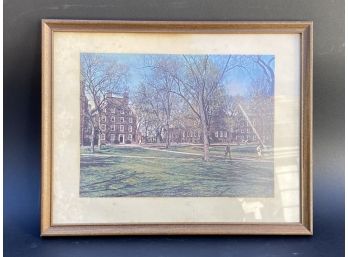 Vintage Framed Print Of Harvard Yard