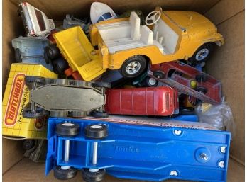 Box Lot: Vintage Toy Cars, Trucks & More