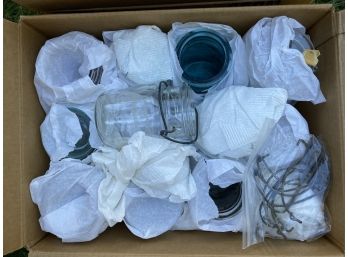 Box Lot: Antique/Vintage Mason Jars #3