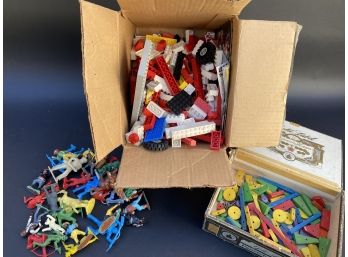 Vintage Legos, Plastic Figures & Wooden Building Toys