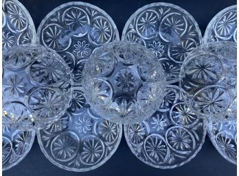 A Set Of Small Vintage Pressed-Glass Bowls