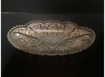 Vintage Pressed Glass Celery Dish