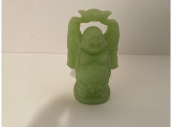 Small Jade (?) Happy Buddha Figurine