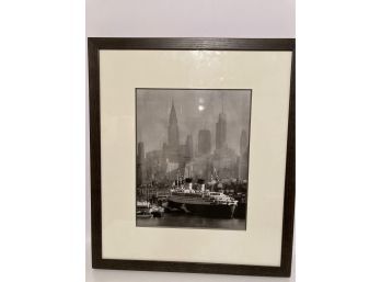 1950's New York Pier Framed Photograph