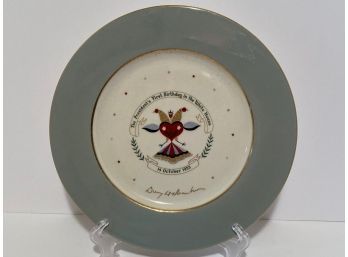 Vintage Castleton China President Dwight Eisenhower First Birthday In White House Plate - October 14, 1953