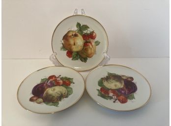 Vintage Trio Of Bavaria Fruit Dishes