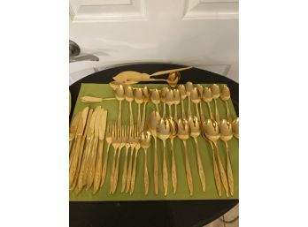 Incomplete Set Of Gold Plated Flatware