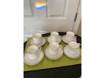 Lenox Decor Cups  And Coordinating  Saucers - Mix And Match